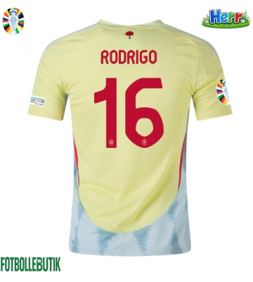 Spanien Rodri Hernandez #16 Bortatröja EM 2024 Kortärmad
